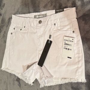 Tractr Kids White Frayed Hem Shorts
